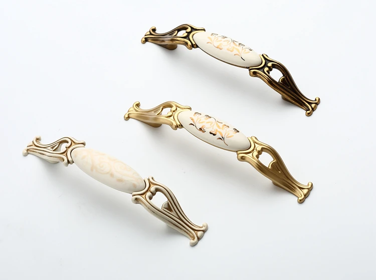 Italy Style Furniture Hardware Classical Drawer Handle Ceramic Knobs