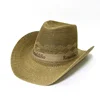 2019 Cheap Promotional Western Paper Custom Mexican Stetson Hats Cowboy Hat Lipan Panama Bulk Straw Cowboy Hat