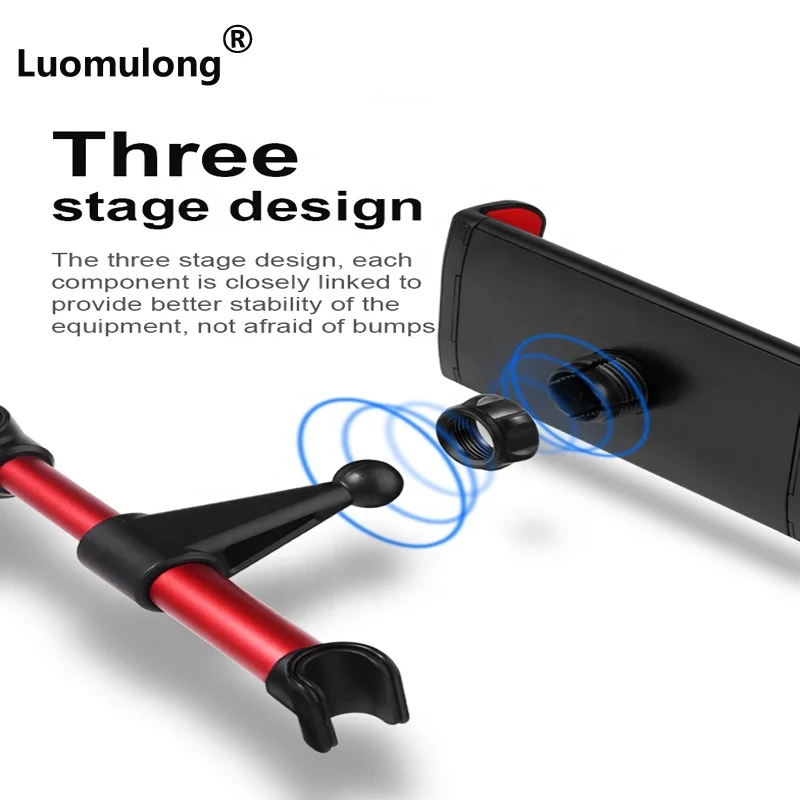 Portable 360 degree flexible rotation car headrest mount car tablet holder