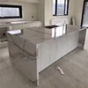 Fish white artificial marble countertop with edges profiled
