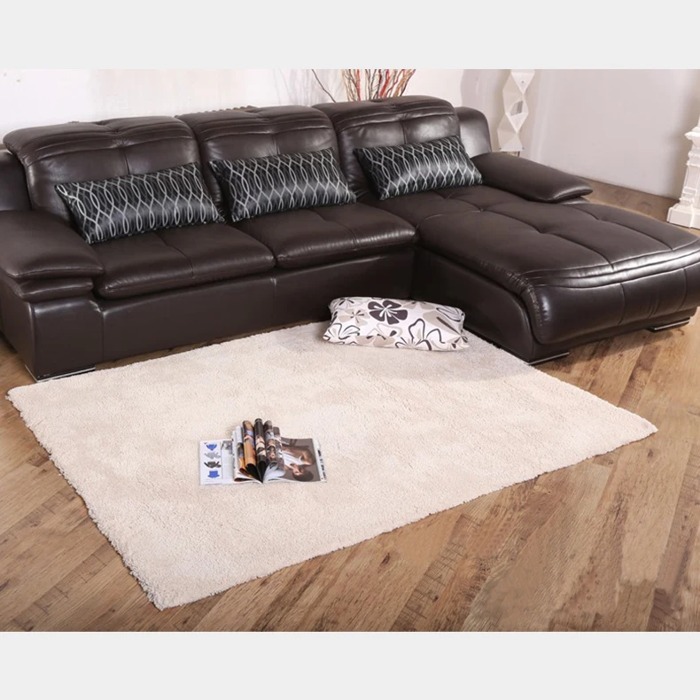 Polyester Anti Slip Shaggy Floor Rug / Antislip Purple 9x12 Shag Area