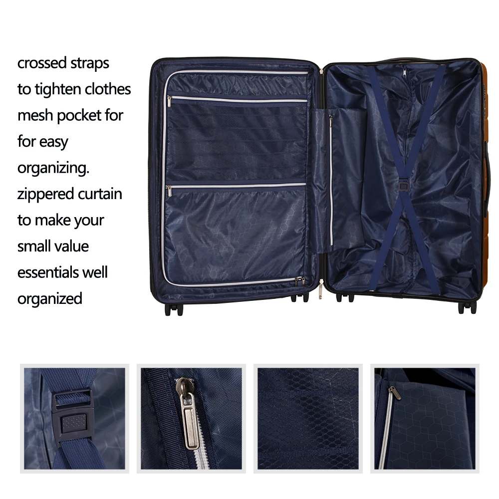 Elegant Red Women Expandable Suitcase Set With TSA Lock