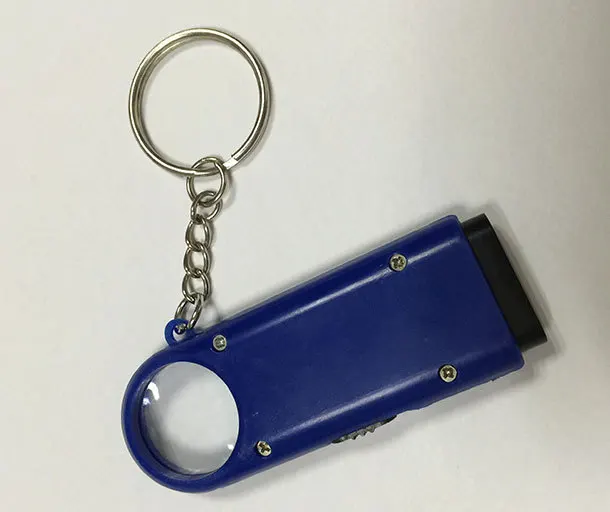 Led Keychain Flashlight,Multifunction Bulk Keychain,Mini Magnifying