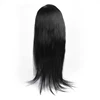 Beautiful Black Color 10-22 Inches Straight Silk Base/Top Hidden Knots Full Lace Wig