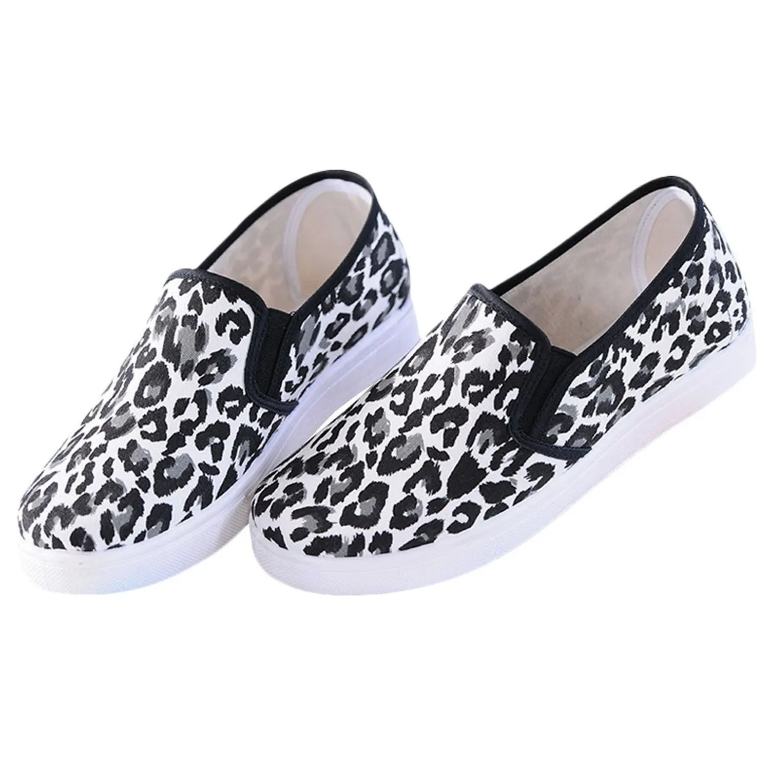 leopard print deck shoes