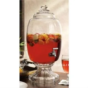 Glass Liquor Dispenser With Water Faucet 6 5l Buy Glass Liquor
