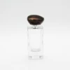 wholesale ABS cap high grade fancy clear empty cube square 100ml glass perfume bottle