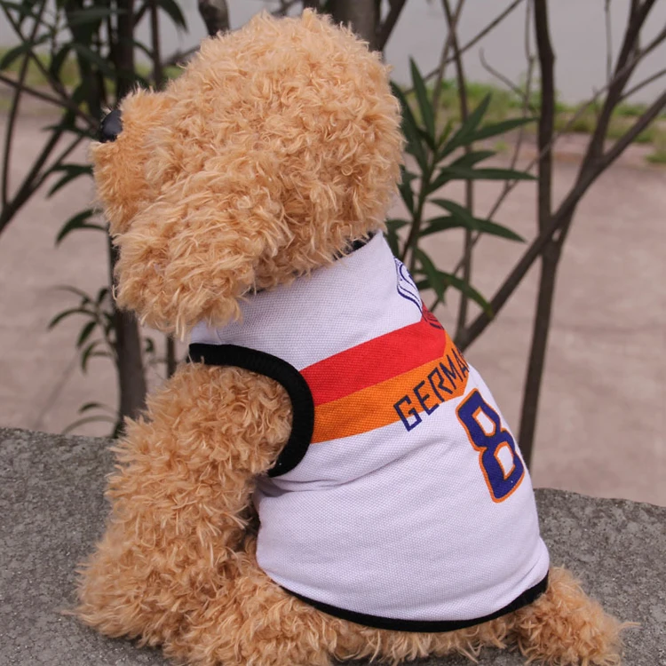 Sports world spring vest pet dog clothes summer for football cup (3)