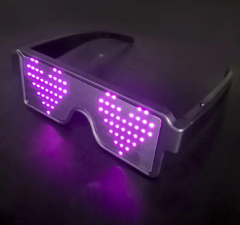 Rechargeable Light Up Neon Shutter Led Flashing Glasses Festival Rave Party Led Eye Glasses With