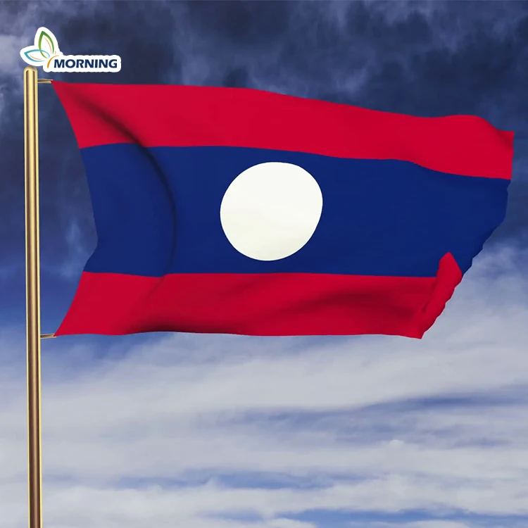 Gi&aacute; rẻ polyester mẫu miễn ph&iacute; cờ L&agrave;o quốc gia cờ l&aacute; cờ quốc gia