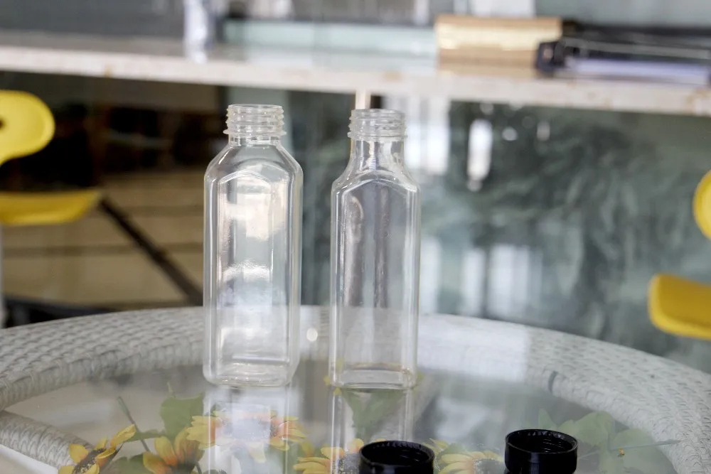 Bottiglie Succo PET 250ml Riciclate - Confezione Da 9 Pezzi, Coperchio Sicuro, Per Frigo E Travel - Foto 2