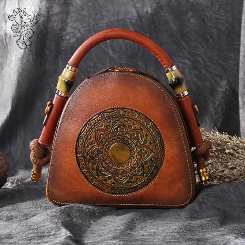 Brand 100% Genuine Leather Designer Handbags Famous Brands Real Leather Bags Factory Bamboo Handbag Original
