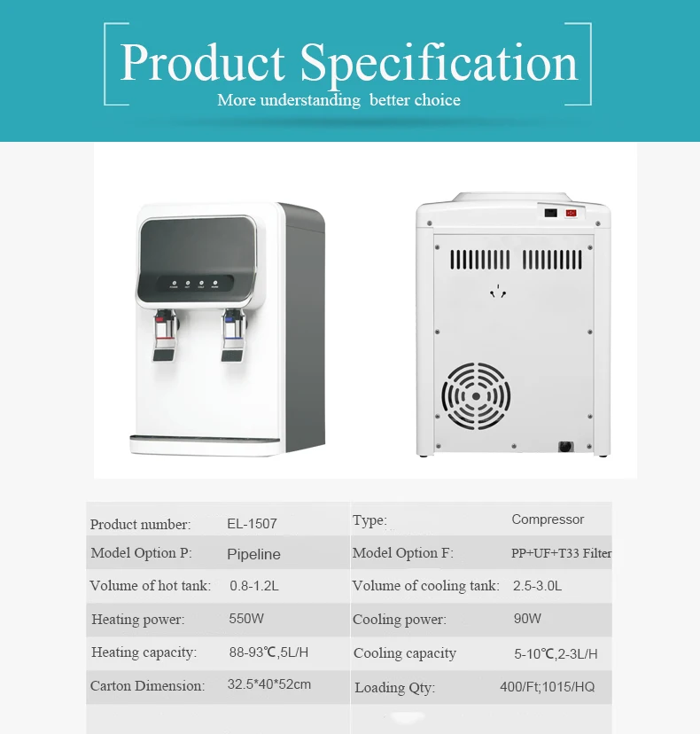 Chinese Compressor Type Hot Cold Water Dispenser Machine Pou Mini Cold