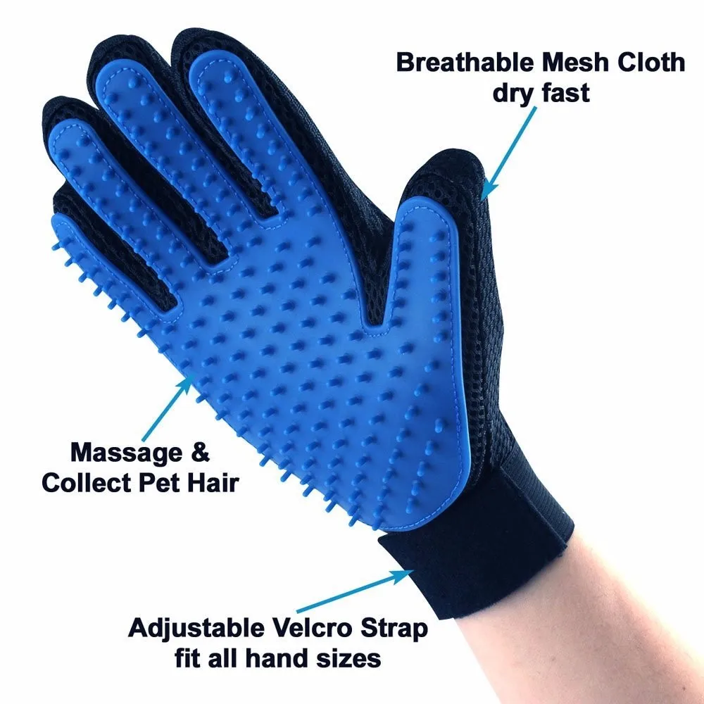 Amazon Hot Deshedding Brush Tool Pet Cleaning Hair Removal Glove Bath
