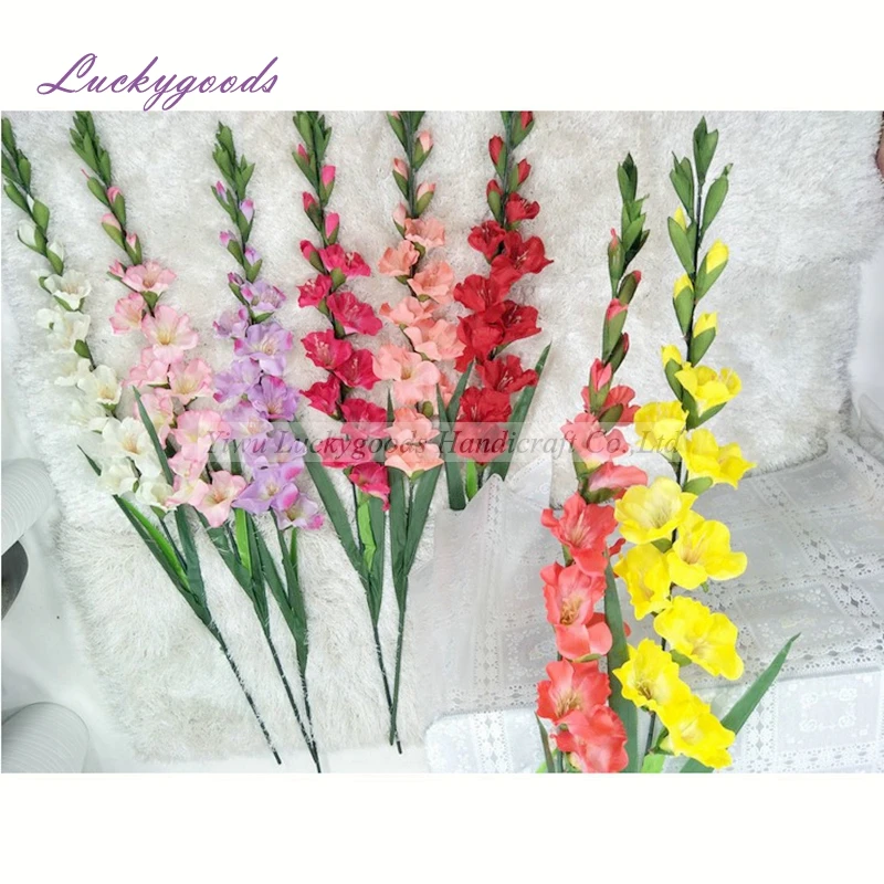 Lf657 Luckygoods Tall Vase Gladiolus Wedding Flowers With Long