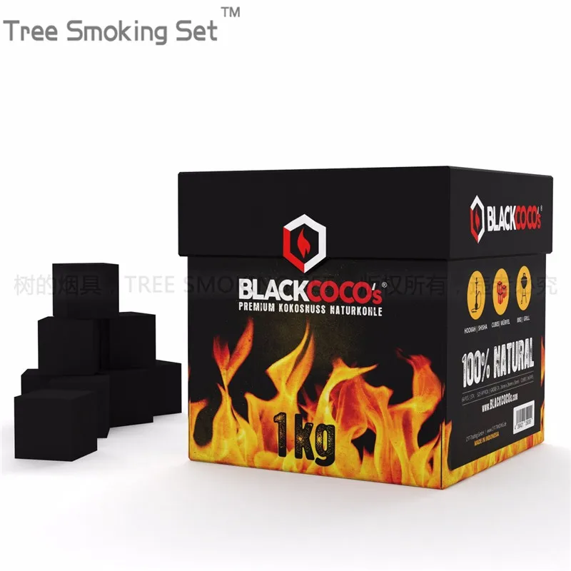 1kg 5kg Bulk Pack Coco Rect High Quality Hookah Charcoal Coconut Smoke Coals