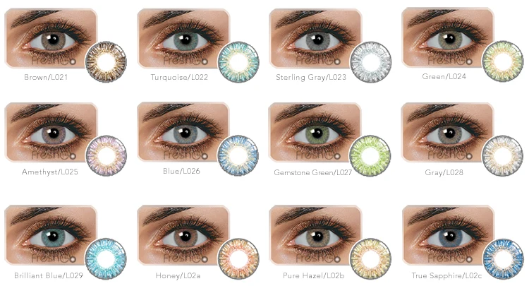 Freshgo L02 3 Tone collection Colored Contact Lenses 14.5mm Circle Soft ...