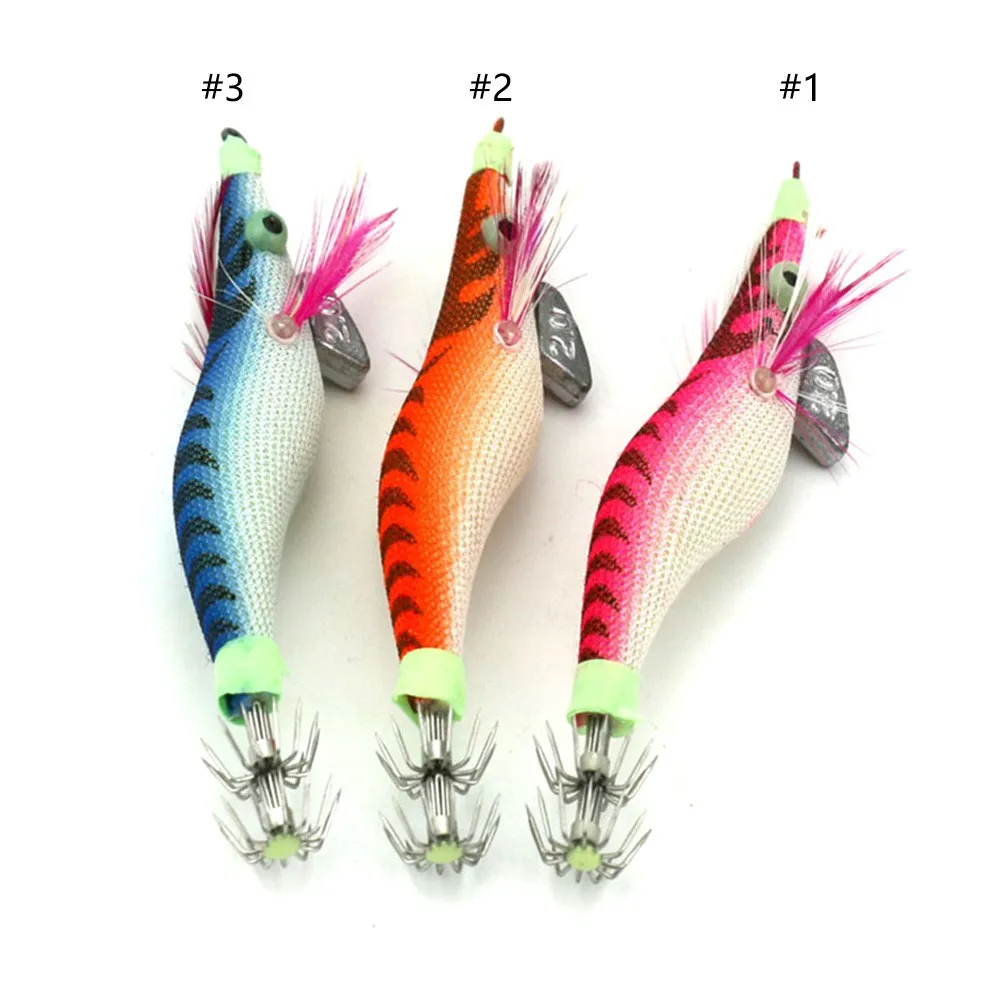 Japanese Squid Jigs Luminous Hard Fishing Lures Shrimp Prawn Squid Jigs