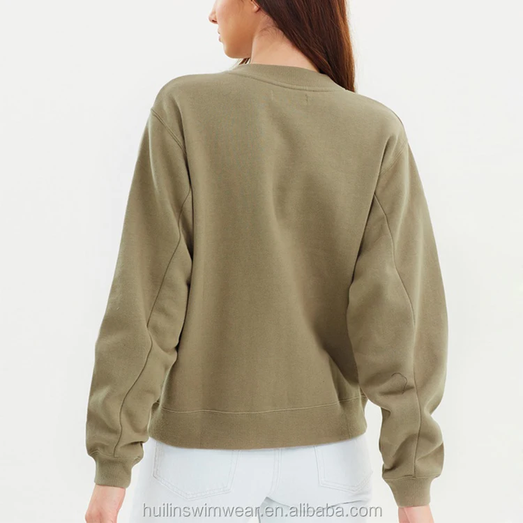Wholesale Custom Plain Women Pullover Crew Neck Sweatshirt High Quality ...
