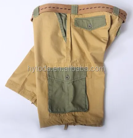 Men Cargo Shorts 100% cotton short pants (7).jpg