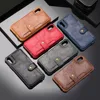 For iPhone XR Case Cover Folio Flip Leather Wallet Card Slots Shockproof Protective Phone Cases for iPhone XS Max XS Hand Strap