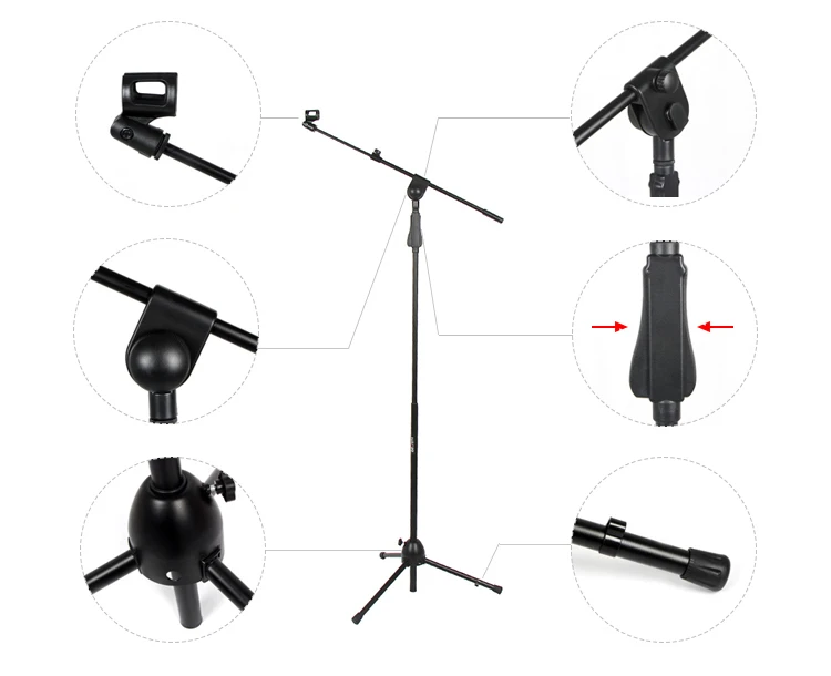 Hand Adjustment Foldable Iron Material Microphone Stand Parts Buy