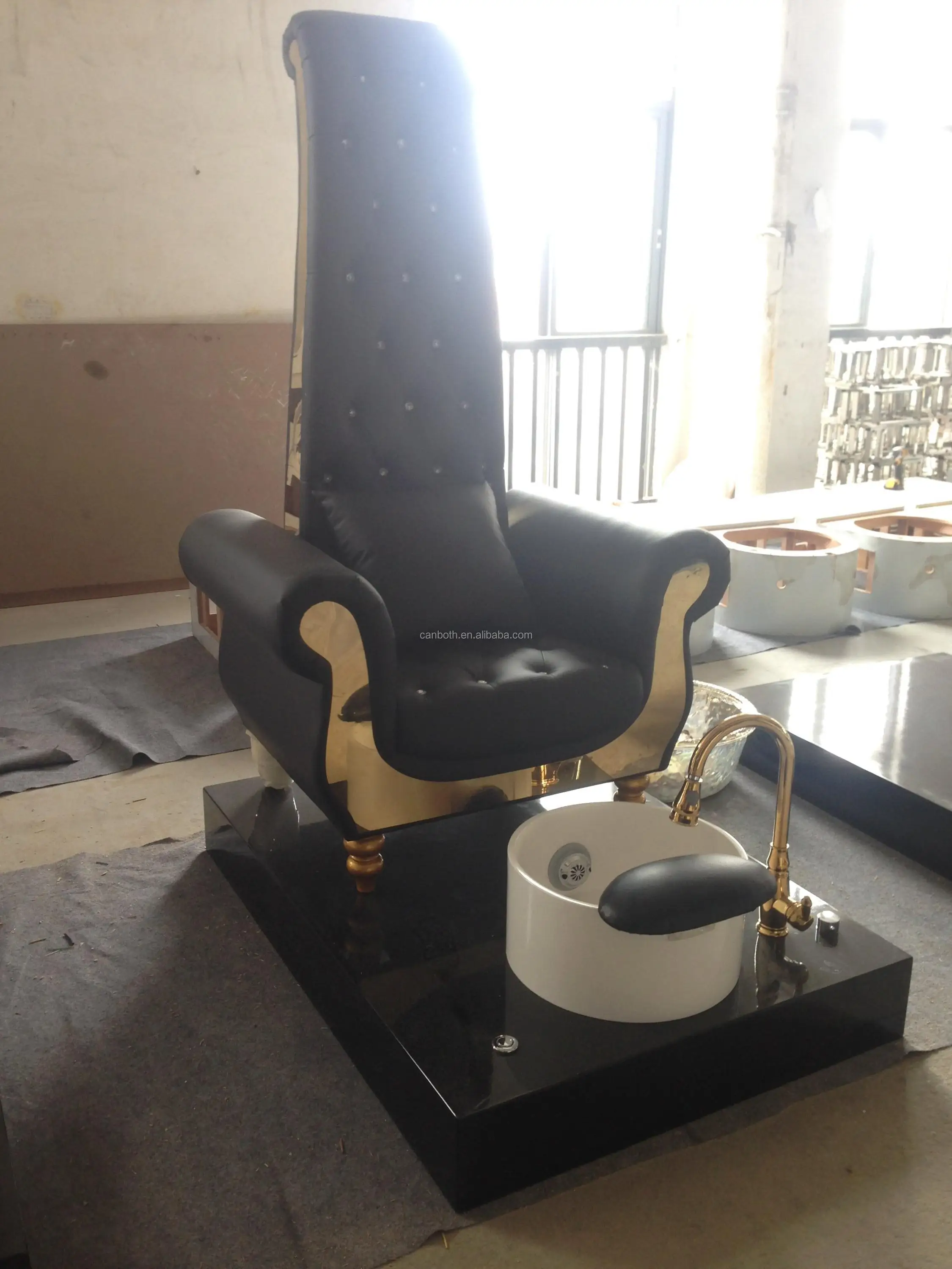 Elegant High Back Pedicure Chair/pedicure Spa Chair With Sink Platform