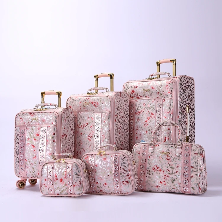 2019 new fashion luggage 20 24 28 inch president luggage pu suitcase