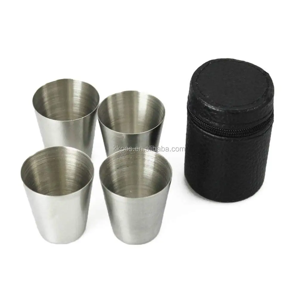 Stainless steel metal barrel shot glass from unitedplastics