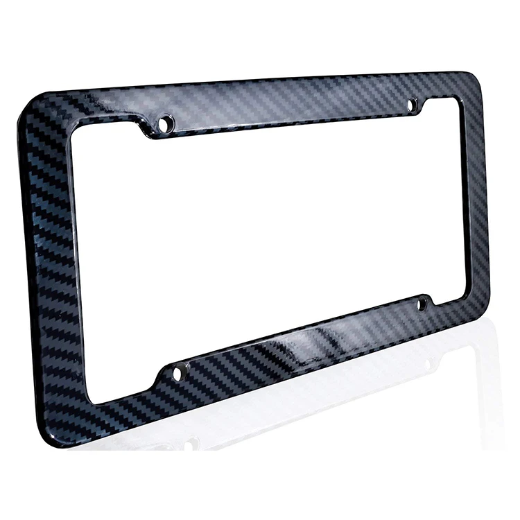 100 Brand New High Quality Printed Carbon Fiber License Plate Frames