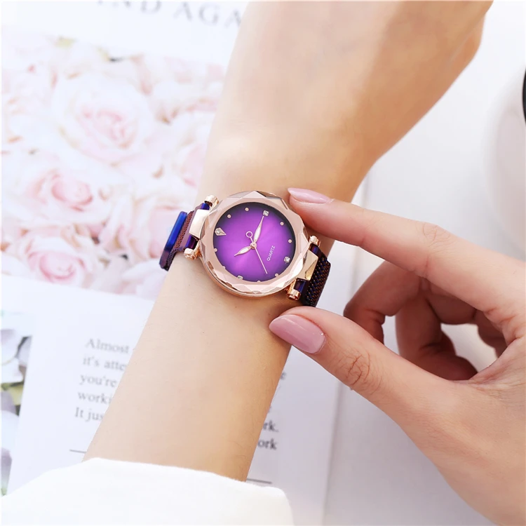New Design TW100 Top Luxury Women Watch Magnet Buckle Milan Mesh Strap Diamond Fancy Female Wristwatch