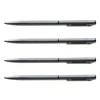 aluminum barrel silver painting web printed hotel use gift ballpoint pen