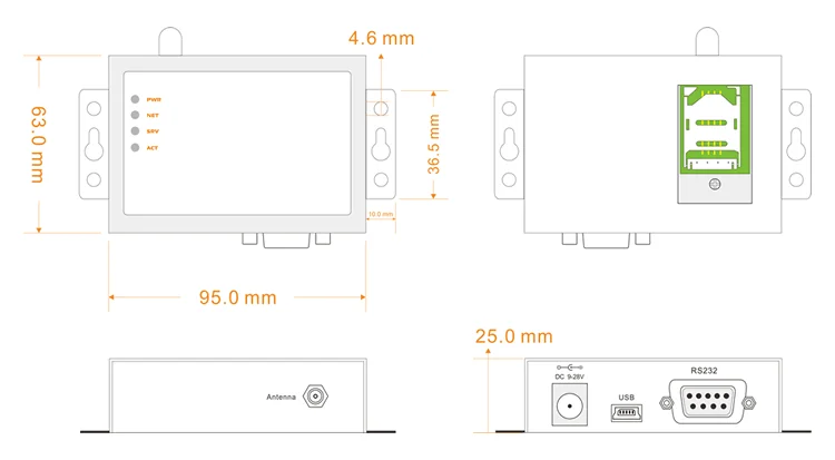 Cwt2300 Send Recive Sms Gsm Gprs Rs232 Modem With External Antenna