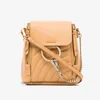 High street fashion luxury designer quilted metal ring backpack designer