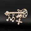 2018 hot fashion jewelry delicate vintage high quality metal note women men small guitar brooch pins