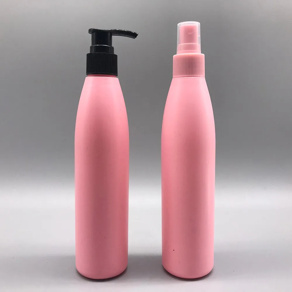 Most Popular Smooth 8oz 250ml Pe Plastic Pink Shampoo Conditioner