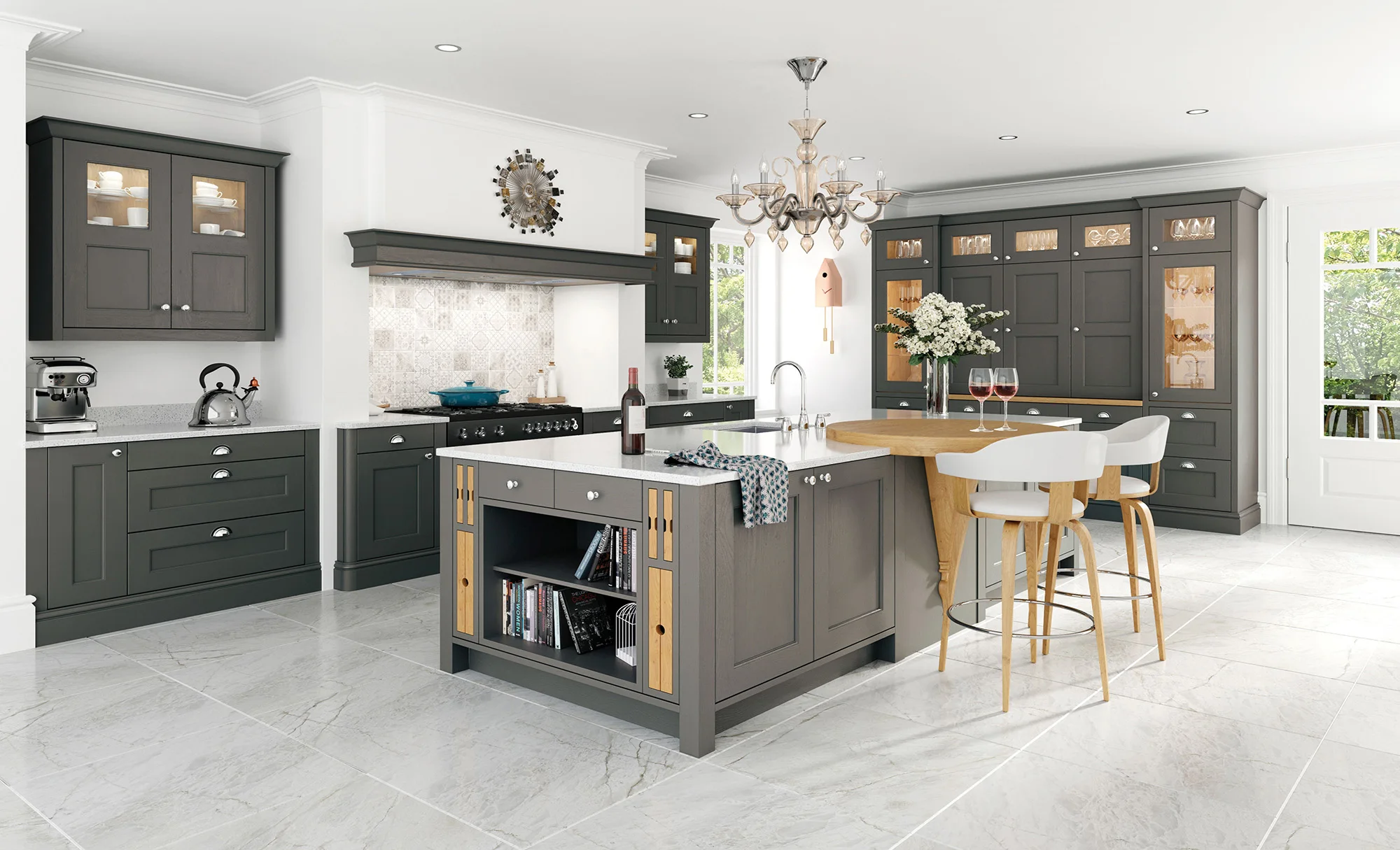 20 Vermonhouse Grey Oak Solid Wood Shaker Kitchen Design   Buy ...