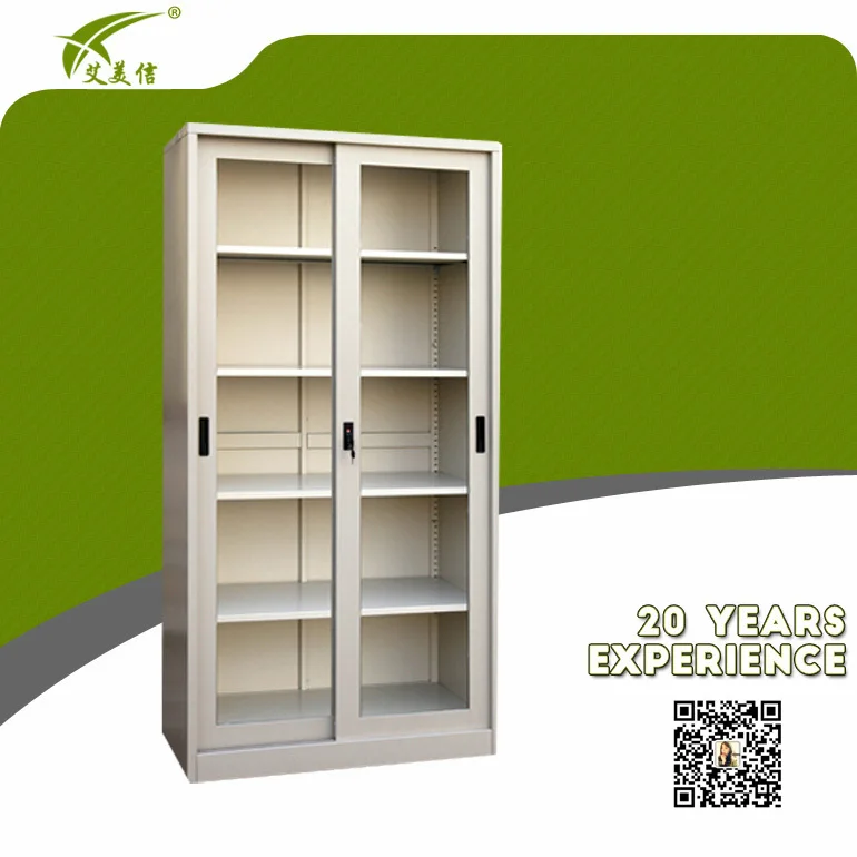 Sliding Glass Door Four Shelf Lockable Steel Book Rack Buy