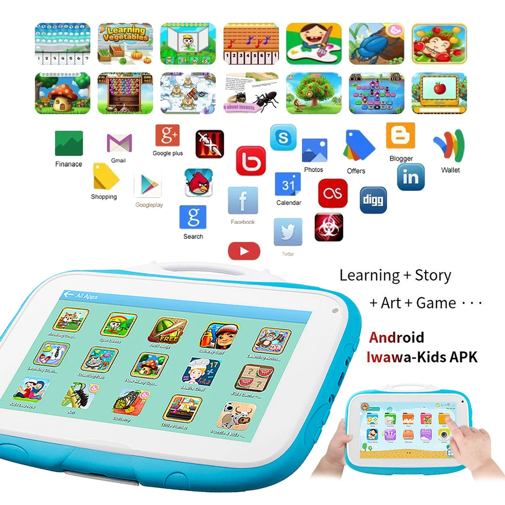 Wholesale 7 Inch Android Go Tablet 7 Kids Tablet Wifi Rk3126