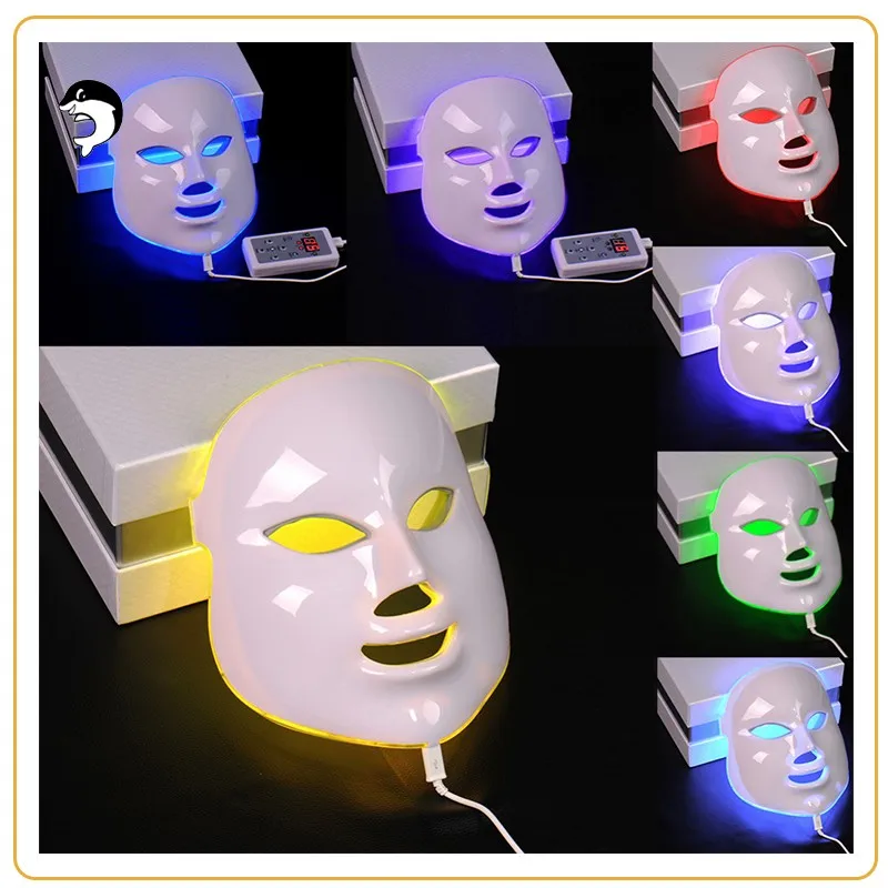 Photodynamic 7 Colors Led Facial Beauty Mask Skin Led Mask Manual Light