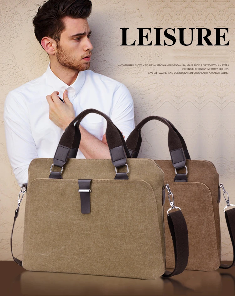 camel leather briefcase