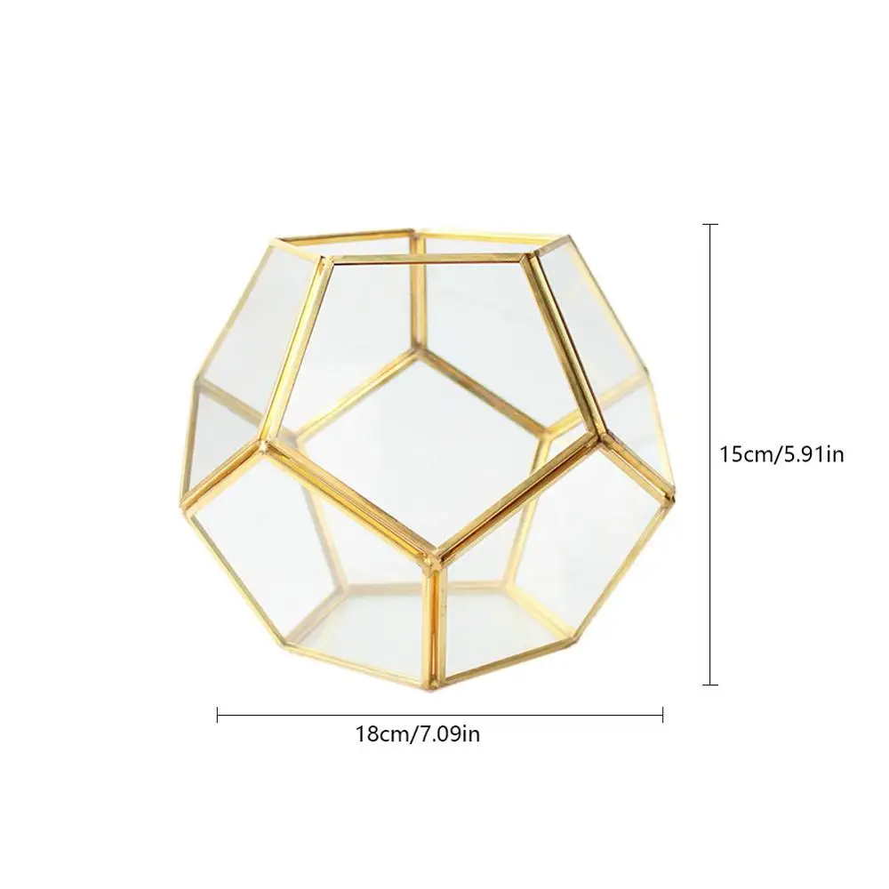 Decor Gold Black Terrarium Vase Container,Wholesale Brass Terrarium