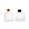 200ml empty clear luxury square decorative reed diffuser glass bottle