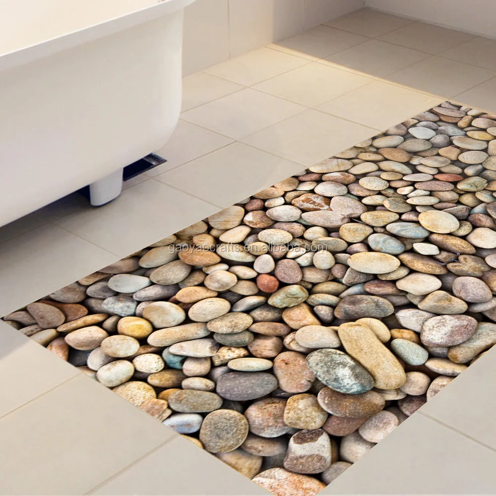 3D Schil en Stok Waterdichte PVC Badkamer Vloer Stickers Douche ... 3D Schil en Stok Waterdichte PVC Badkamer Vloer Stickers Douche ...