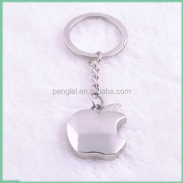 New Cheap Apple Keyring,Metal Apple Keychain,Custom Apple Keyholder