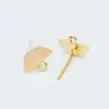 Factory Price Semi-circle Gold Half Moon Stud Earrings Ear Posts