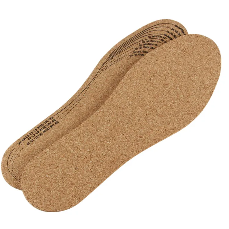 Wholesale Lanxi Cork Cotton Shoe Insoles Antisweat Natural Cork Insole