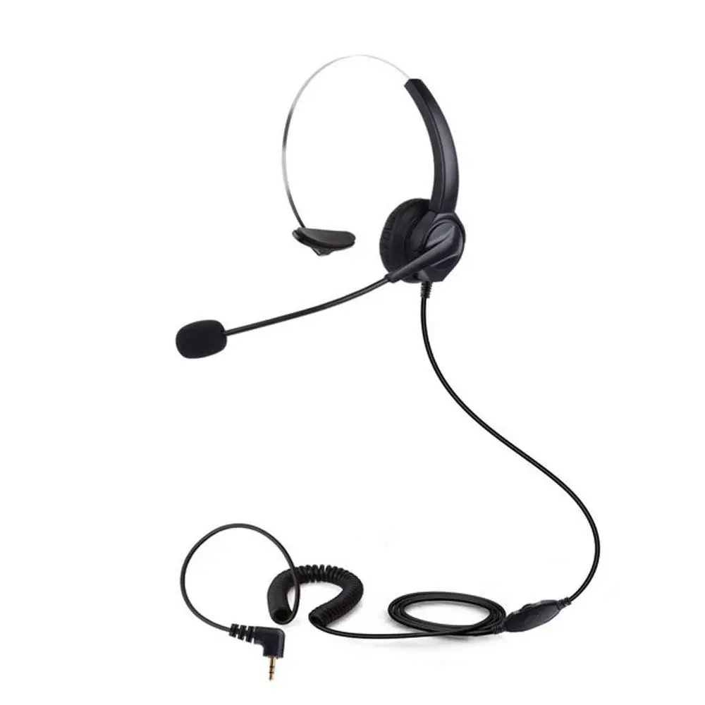Docooler Professional Telephone Headset Clear Voice Noise Cancellation Customer Service Wired Head-mounted Headphone 2.5mm Earphone Jack for Call Center Digital Telephone