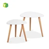 Unique White Gloss Mini End Coffer Wood Coffee Tripod Table