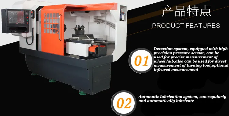 High Precision Diamond cut Alloy Wheel CNC Lathe Machine Cutting Machine